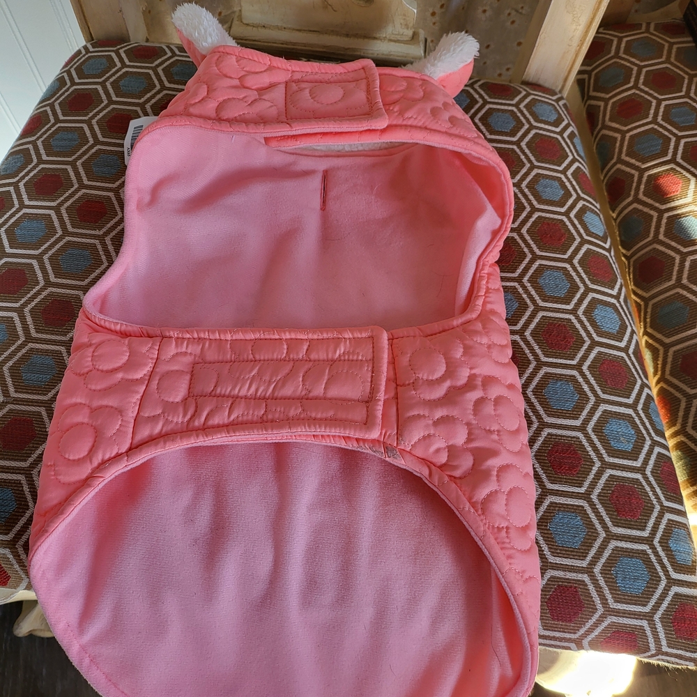Chic Pink Floral Dog Coat - Picture 2 of 6